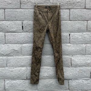 Green Jacquard Skinny Jeans